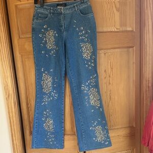 Escada jeans with embroidery. Like new. Size 36